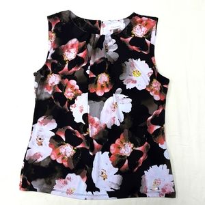 Calvin Klein Black and Peach Sleeveless Top Woman's Medium